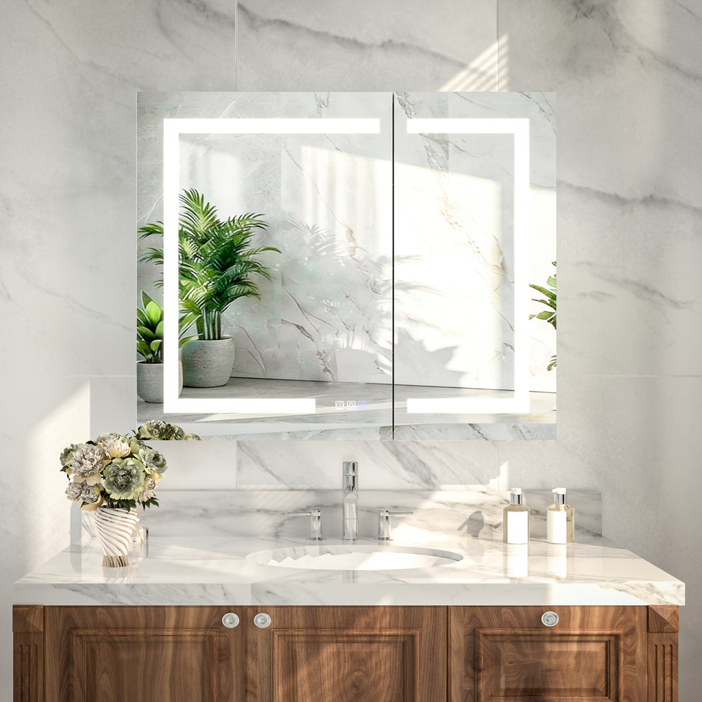 30x36 LED Medicine Mirror Cabinet with Mirror