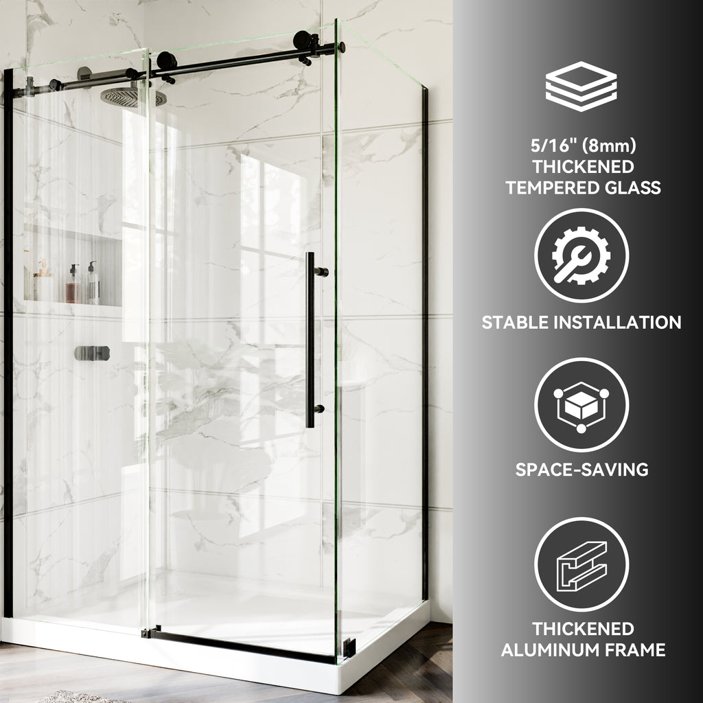 72"H Frameless Shower Enclosure