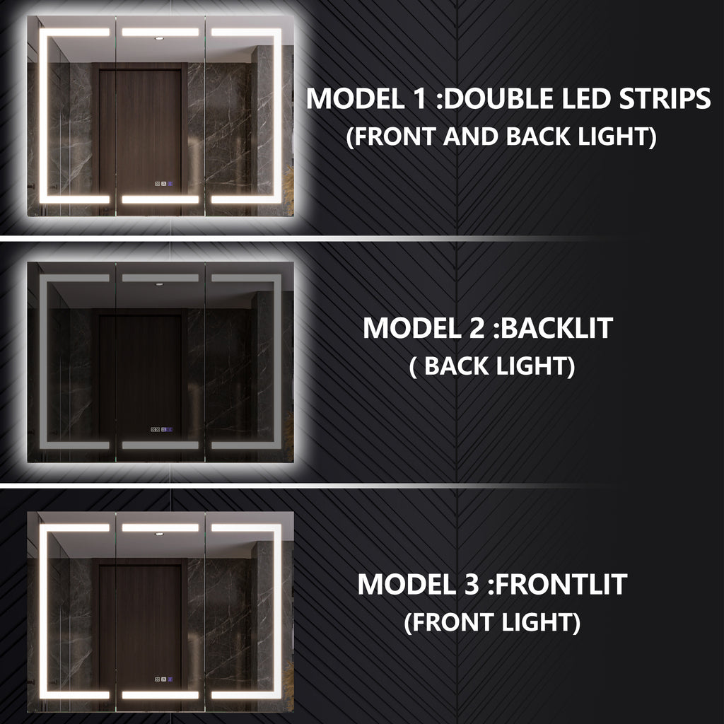 48x36 Lighted Medicine Cabinet with Mirror