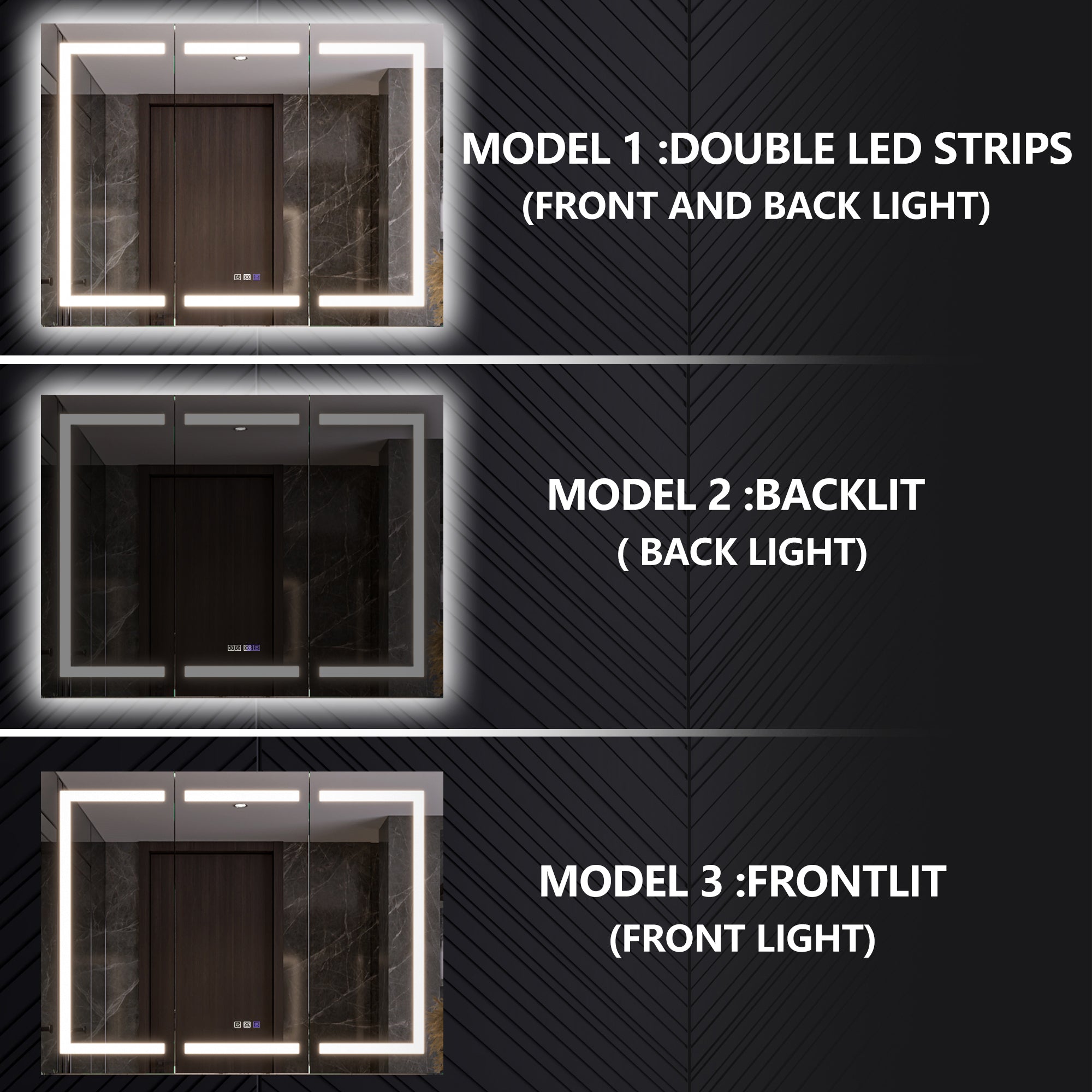 48x36 Lighted Medicine Cabinet with Mirror