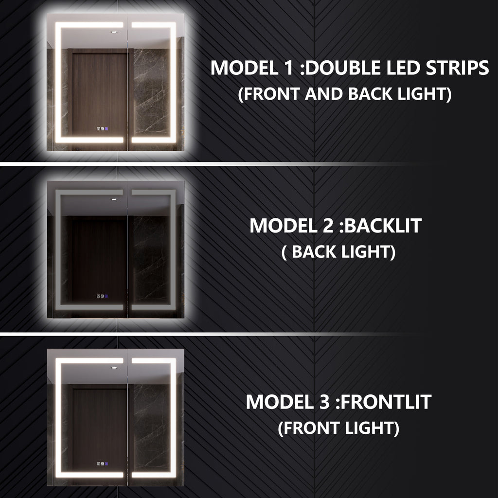 36x36 Lighted Medicine Cabinet with Mirror