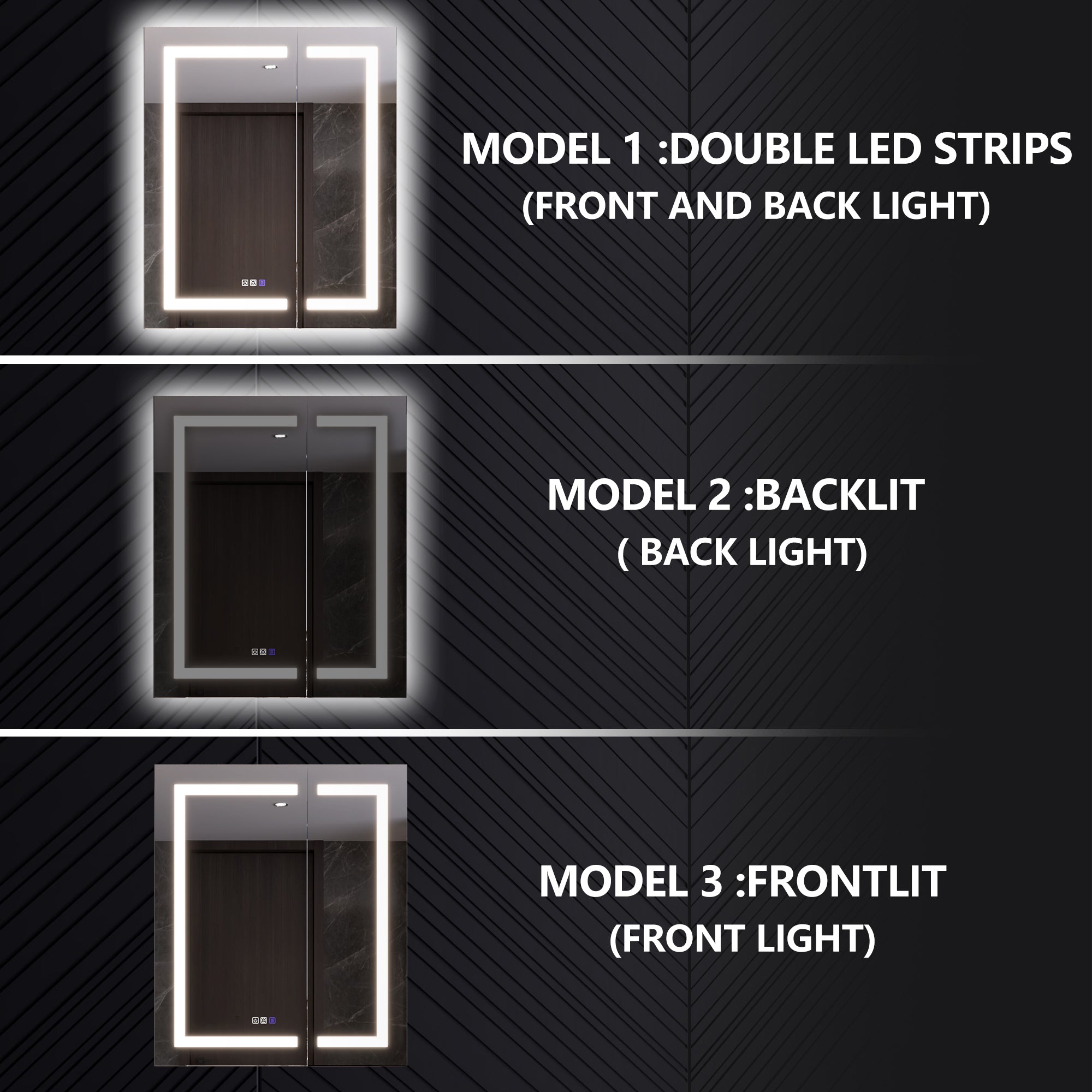30x36 Lighted Medicine Cabinet with Mirror