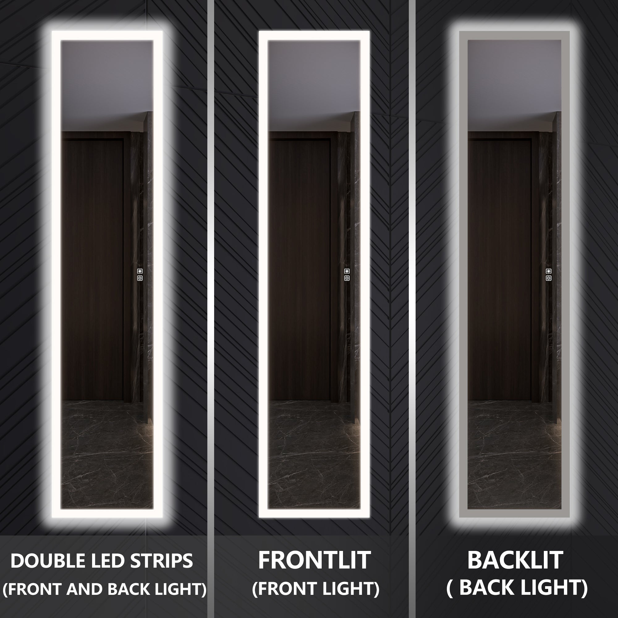 16 X 70 Full Body Lighted Medicine Cabinet with Mirror