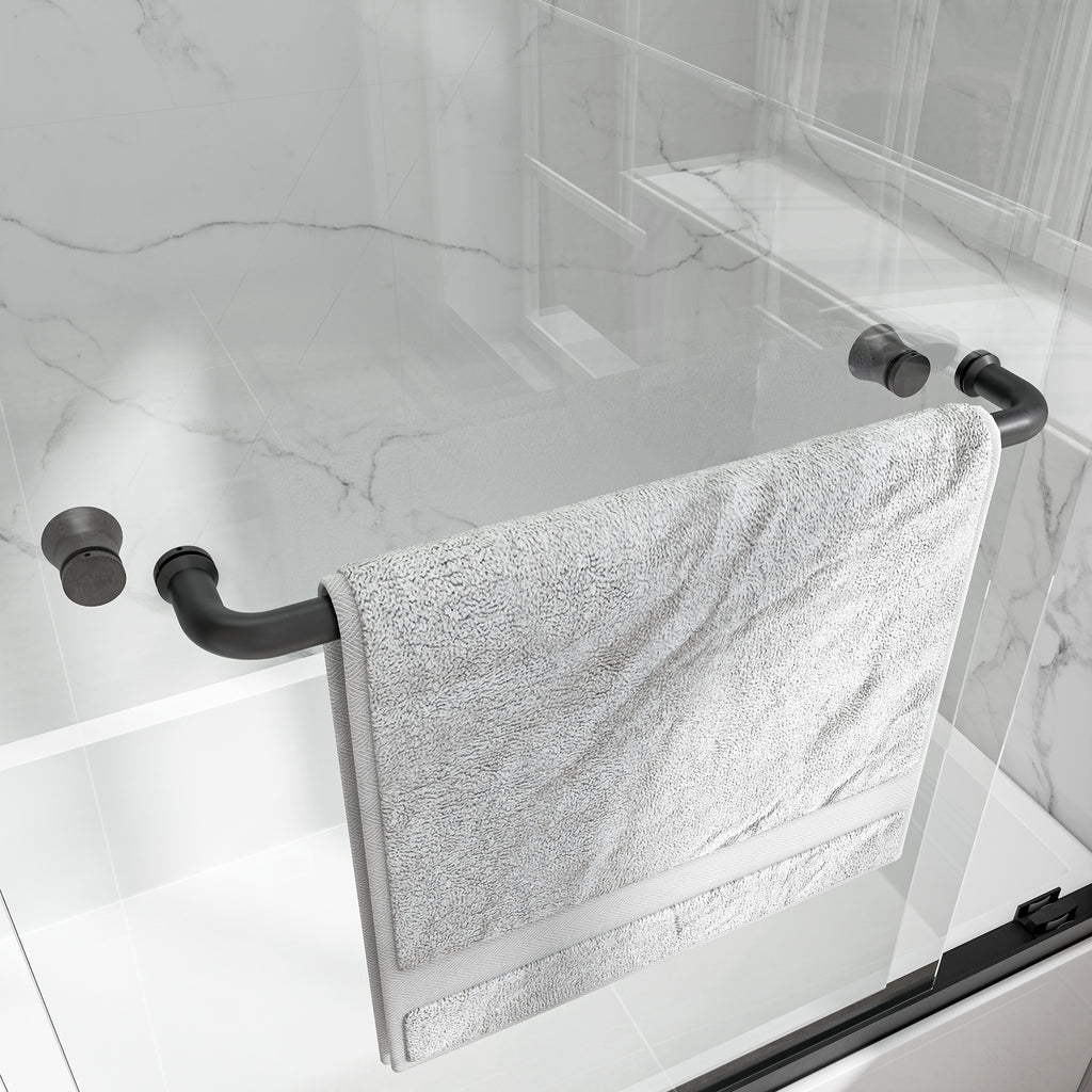 55-60"W x 60"H Bypass Bathtub Sliding Shower Door with Frame