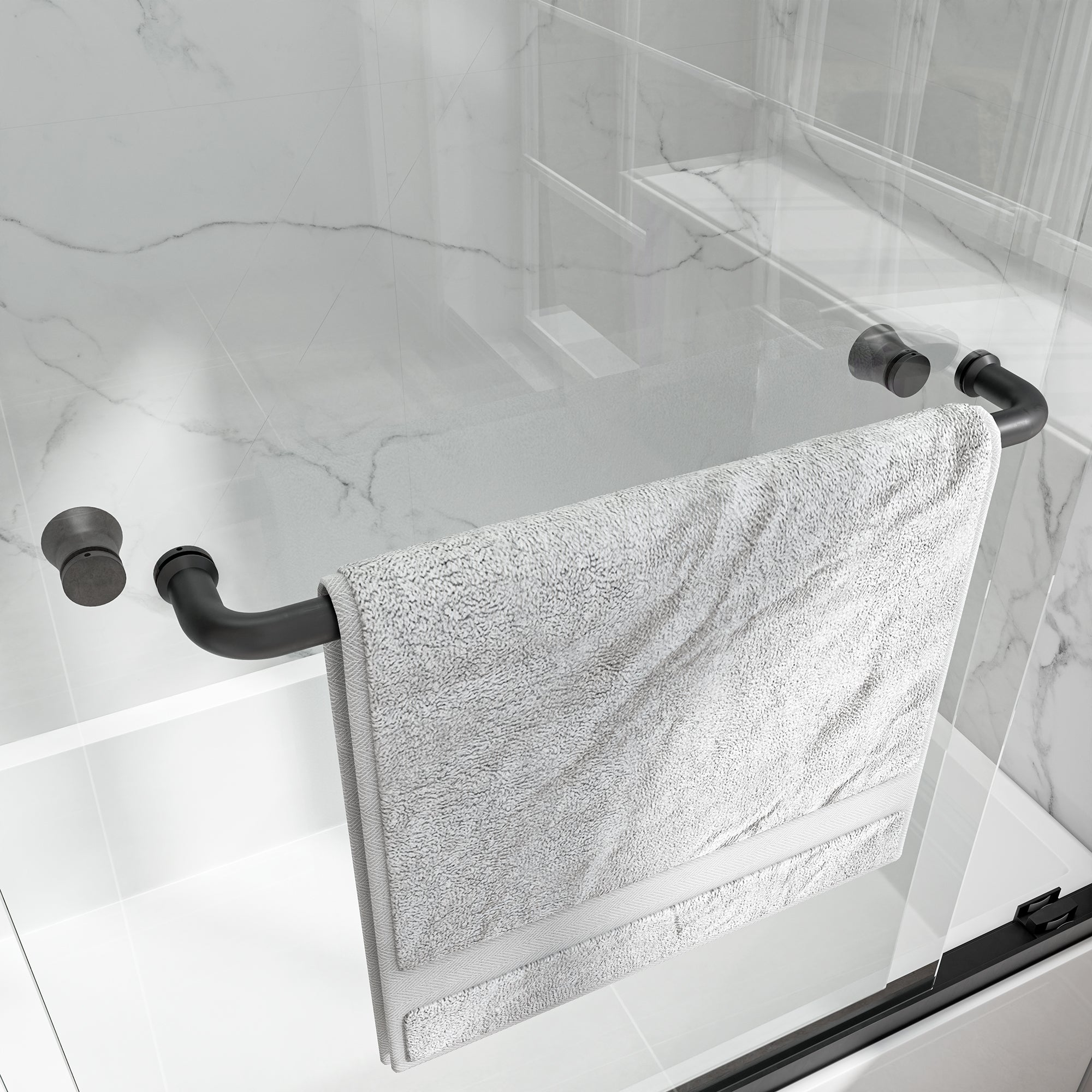 55-60"W x 60"H Bypass Bathtub Sliding Shower Door with Frame