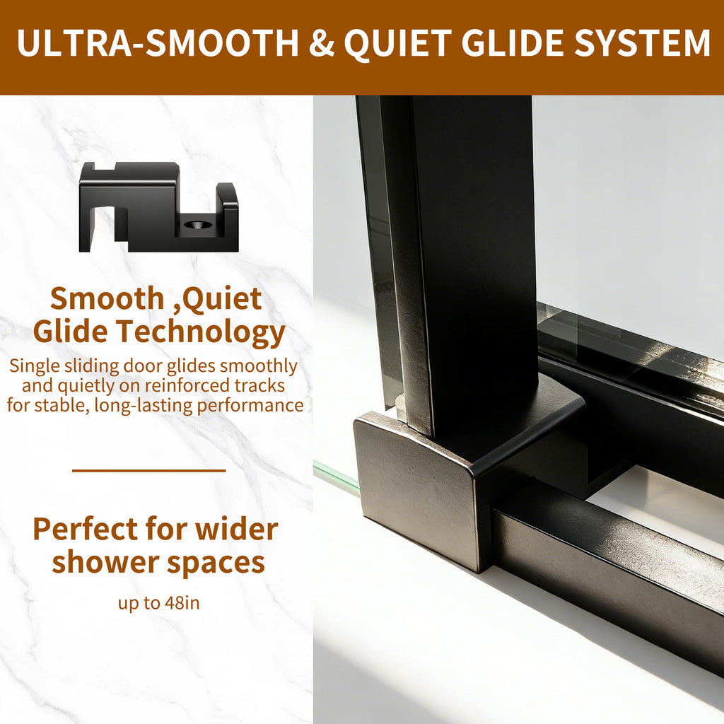 Semi-Frameless Sliding Shower Door