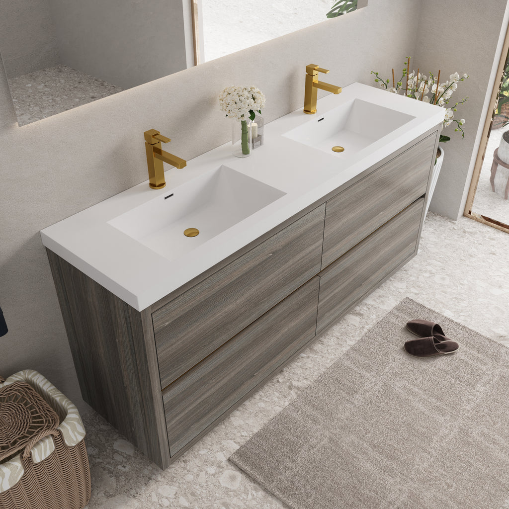 72 Inch Freestanding Vanity with Double Sinks