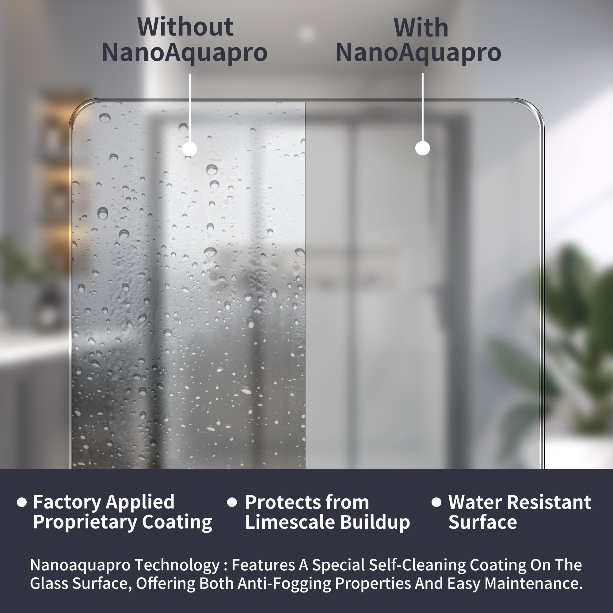 44-48"W x 70"H Trifold Sliding Shower Door