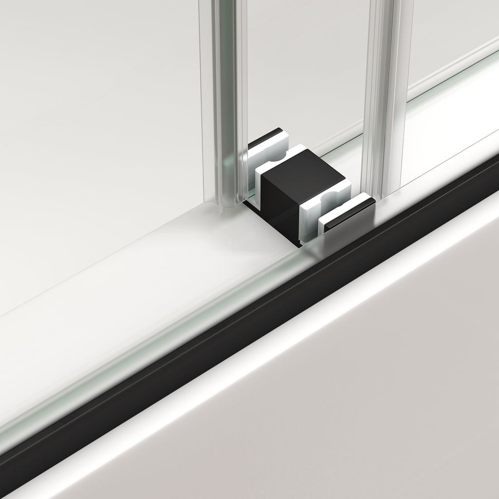 55-60" W x 60" H Frameless Bypass Sliding Shower Door for Bathtub