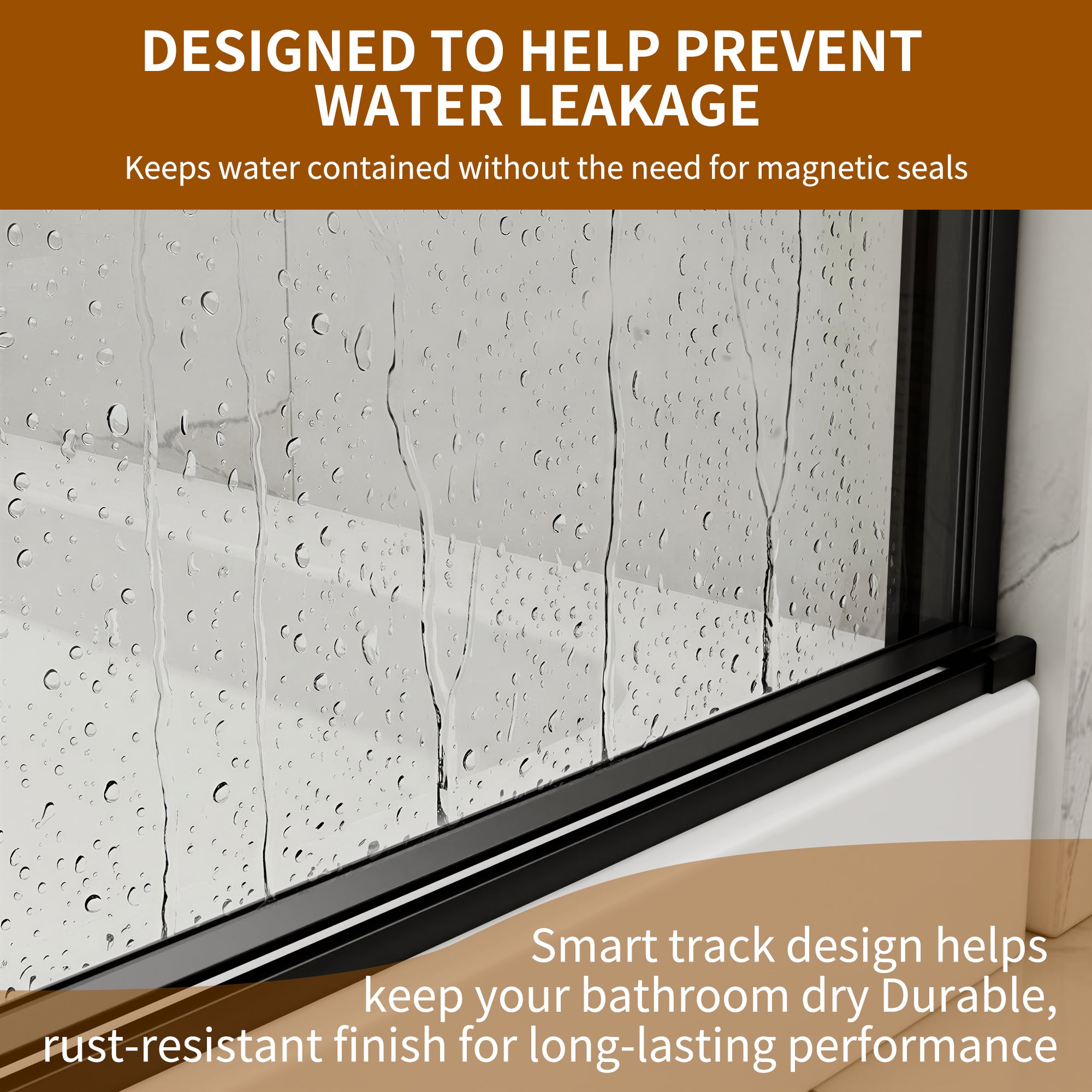 56-60"W x 76"H Glass Shower Doors for Walk in Shower