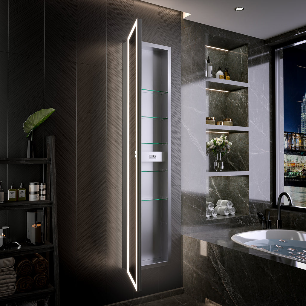 16 X 70 Full Body Lighted Medicine Cabinet with Mirror