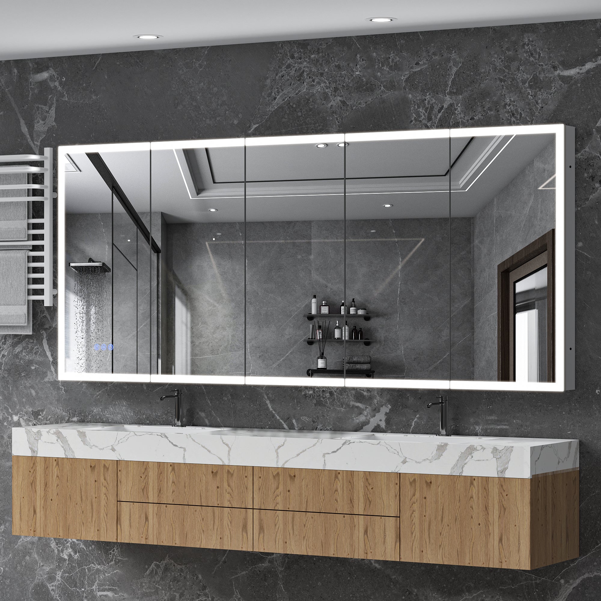 84x36 LED Medicine Cabinet with Mirror