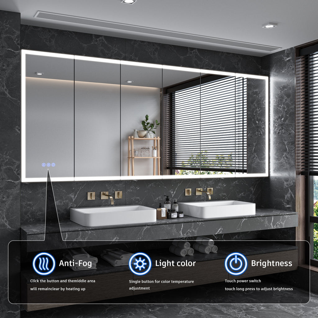 96x40 LED Medicine Cabinet with Mirror