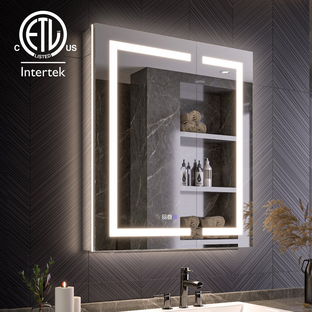 30x36 Lighted Medicine Cabinet with Mirror