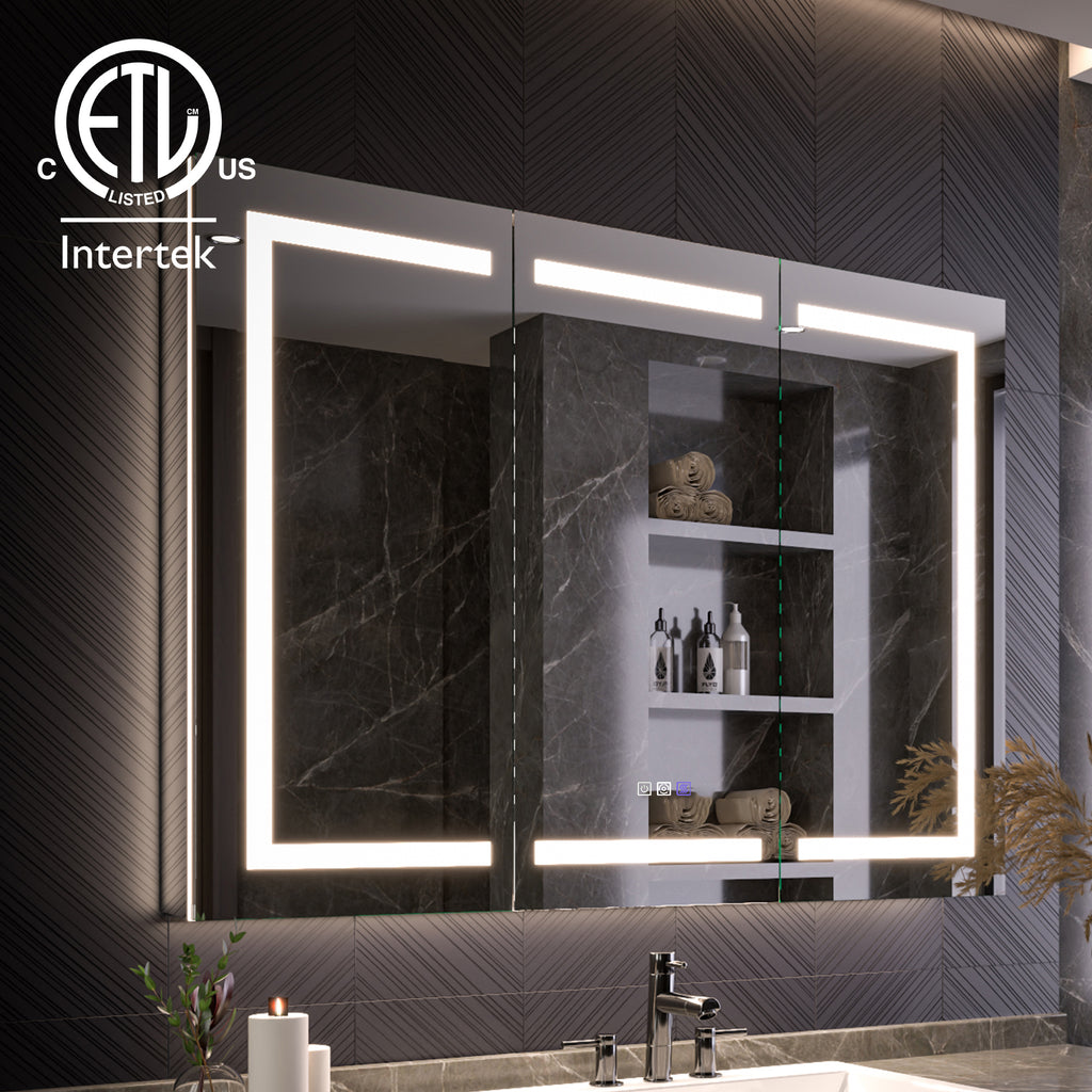48x36 Lighted Medicine Cabinet with Mirror