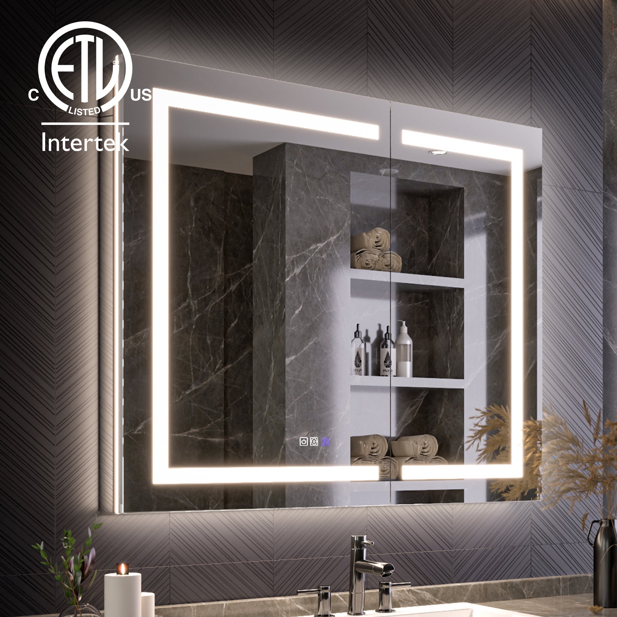 42x36 Lighted Medicine Cabinet with Mirror