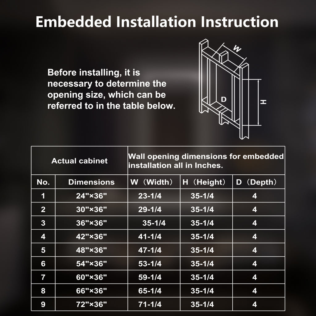 24x36 LED Medicine Cabinet Left Opening