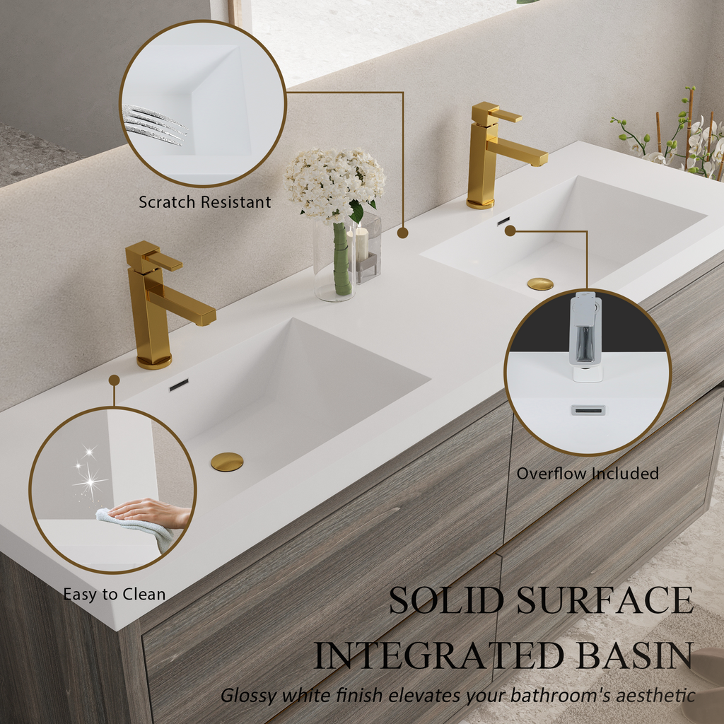72 Inch Freestanding Vanity with Double Sinks